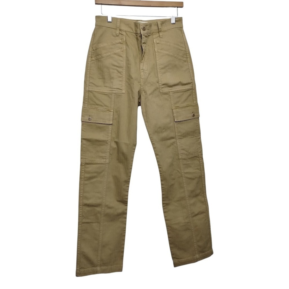Madewell The Curvy Garment Dyed‎ 90s Straight Cargo Pants Womens 27 Tan Boho